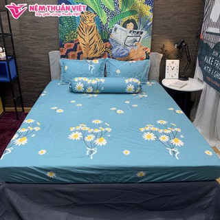 Bộ Drap gối Cotton Poly 4 món Cao cấp Thuần Việt - V2