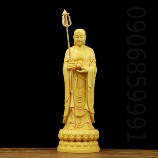 Tượng gỗ Địa Tạng Vương Bồ Tát - Gỗ Hoàng Dương