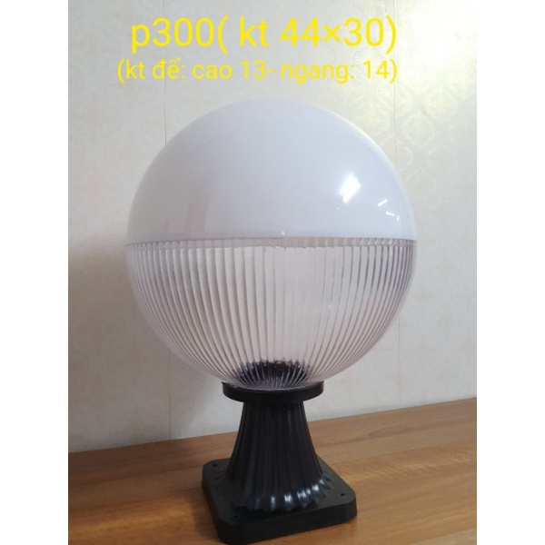 Đèn trụ cổng, tường rào hình cầu Phi 160 - 200 - 250-300MM đèn trang trí trụ cổng trang trí tường