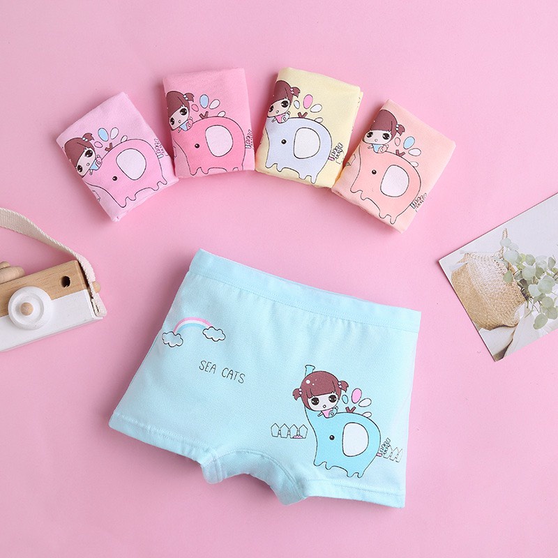 Quần chip đùi bé gái LOBY in họa tiết hoạt hình dễ thương QC0114007 (1-9 tuổi)