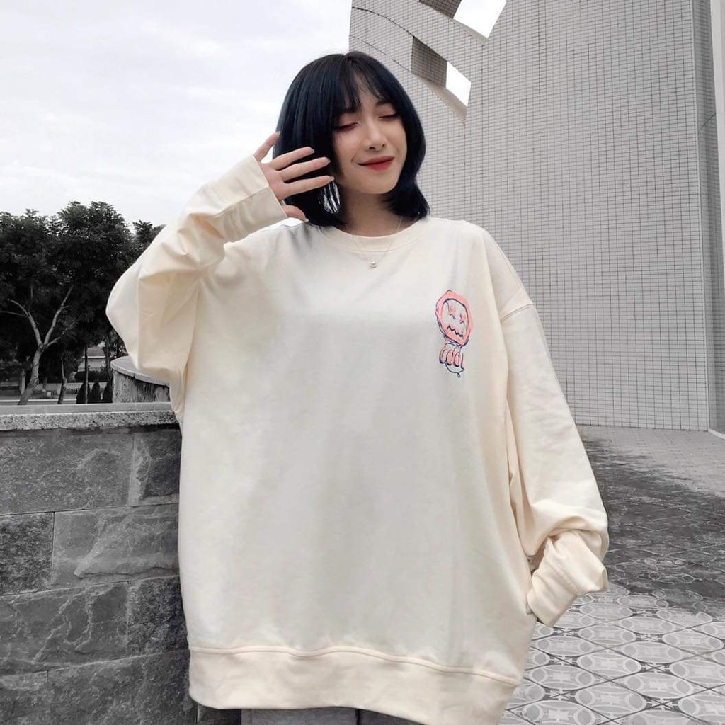 Áo Tay Dài Nỉ COOL Form Rộng Ulzzang (Ảnh Thật)