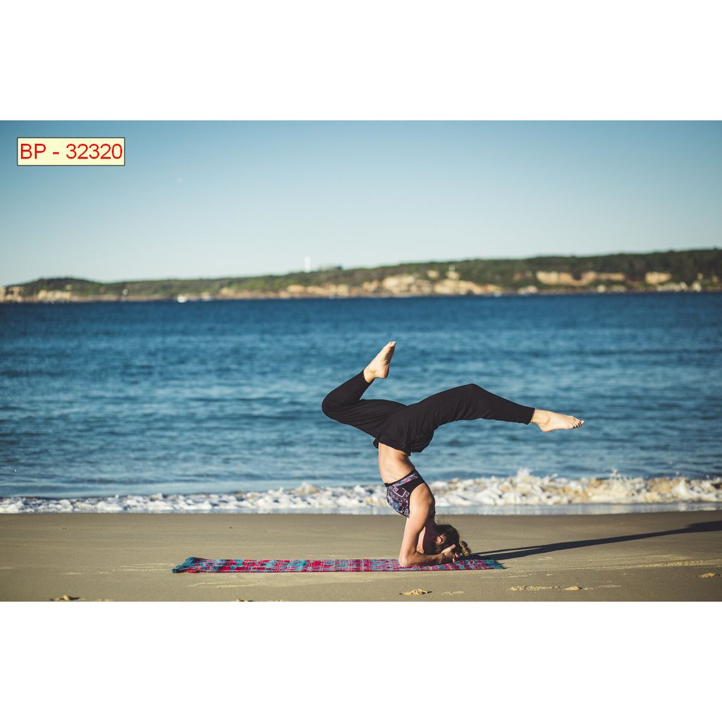 Tranh lụa 3d trang trí chủ đề Yoga Thước 1,5m x 2m YOGA 2