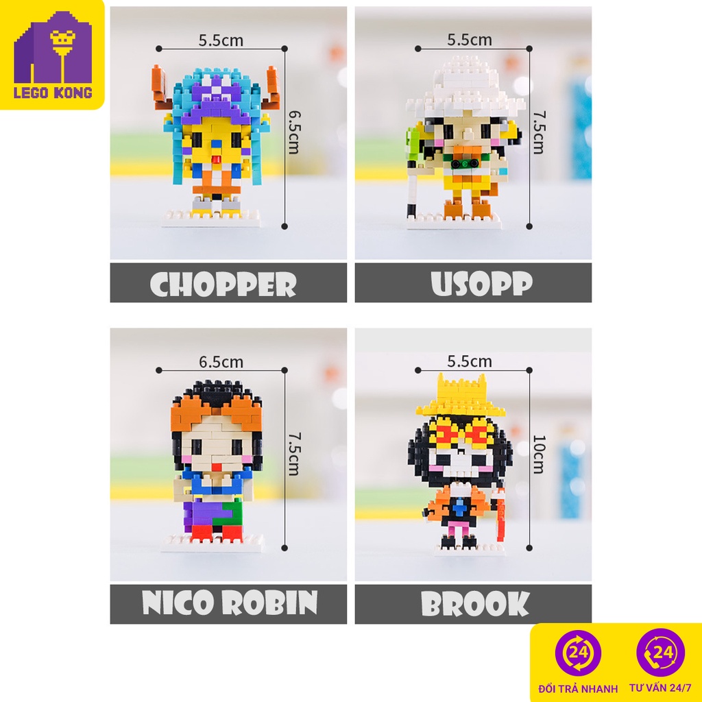 Đồ chơi lắp ráp mô hình block One piece nano block viêm đế sabo anime naruto xếp hình magic block cute minifigure manga
