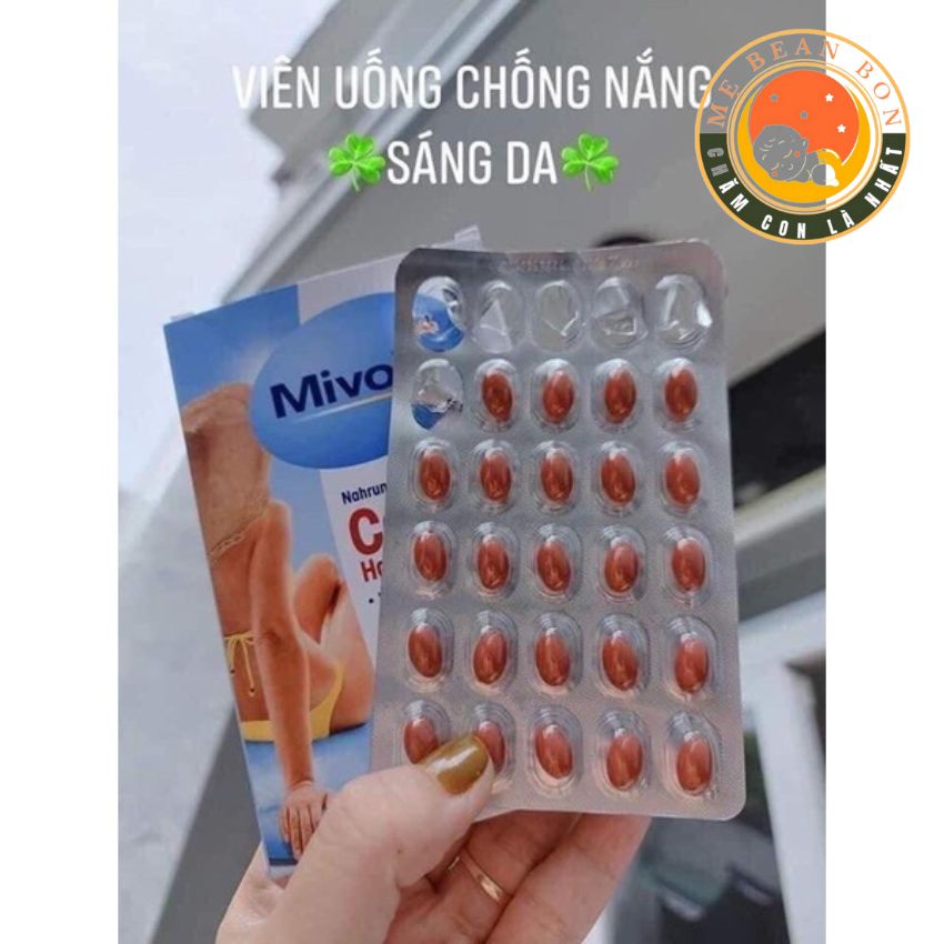 Viên uống Mivolis Das Gesunde Plus Carotin 60 viên giúp chống nắng của Đức