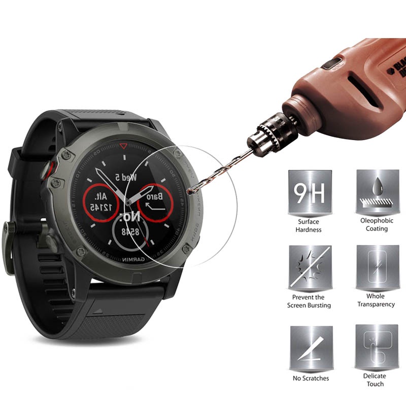 Kính Cường Lực HD Trong Suốt Bảo Vệ Màn Hình Đồng Hồ Thông Minh Garmin Descent G1 9H Premium