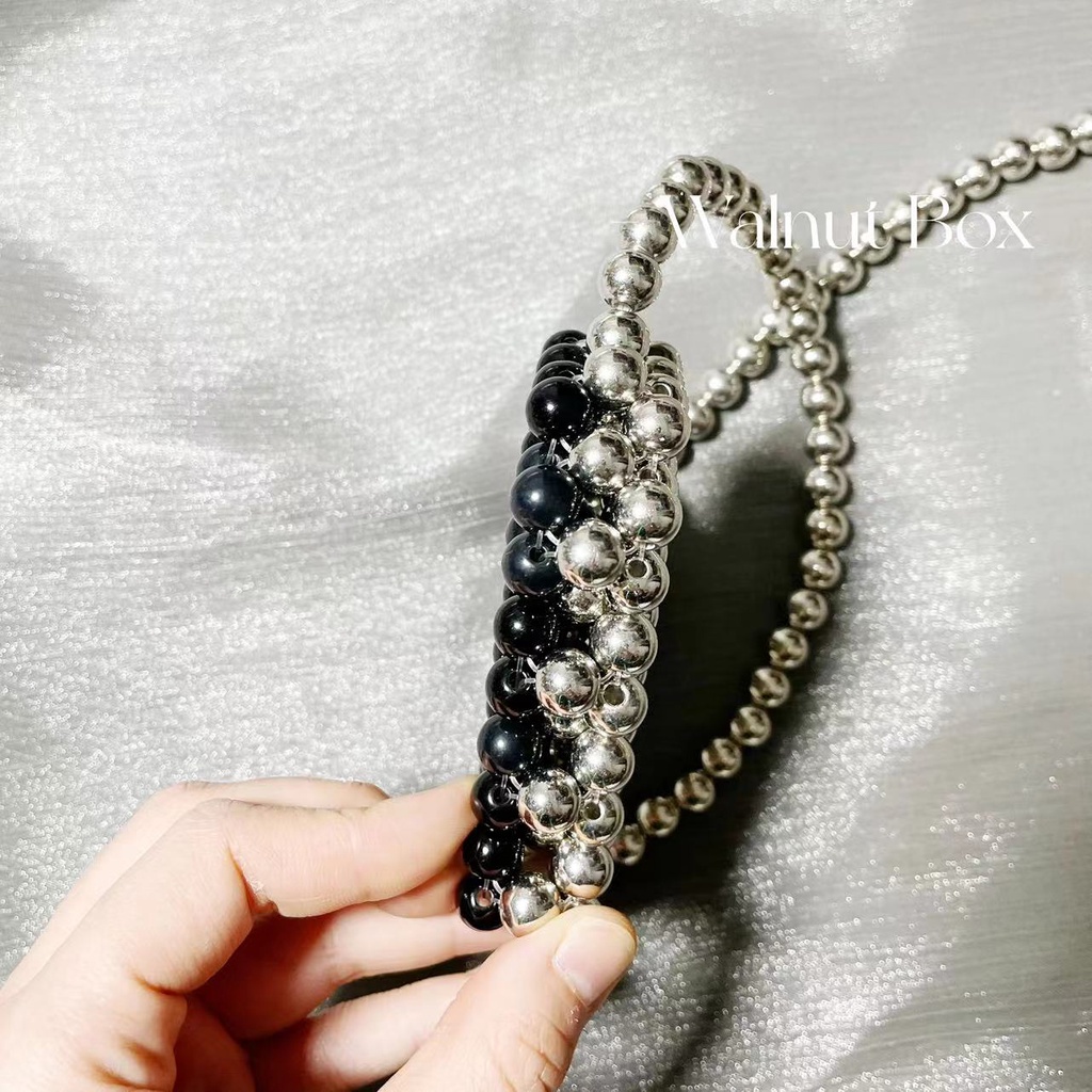 Túi Đeo Chéo Mini Bằng Kim Loại Họa Tiết Trái Tim Dễ Thương