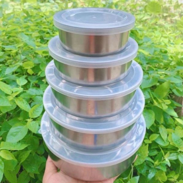Bát inox có nắp
