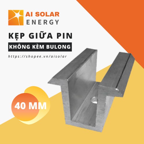 Kẹp giữa tấm pin năng lượng mặt trời mid clamp không bulong