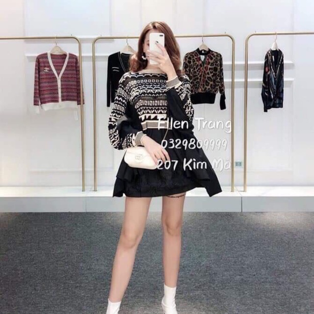 Áo sơ mi pha len thổ cẩm