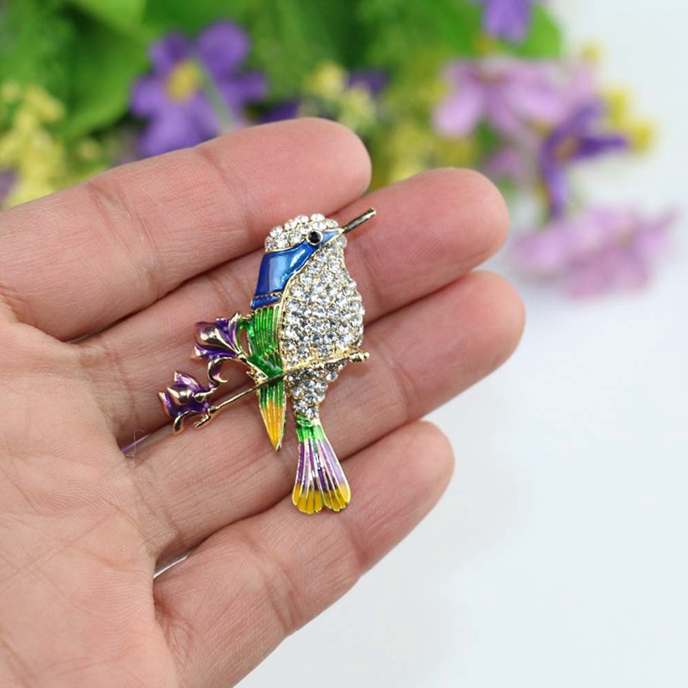 Ghim Cài Áo Hình Chim Đậu Cành Cây Ngộ Nghĩnh