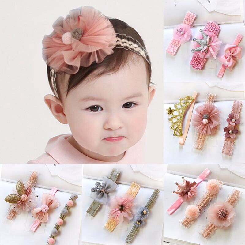 Set 3 băng đô bé gái siêu mềm
