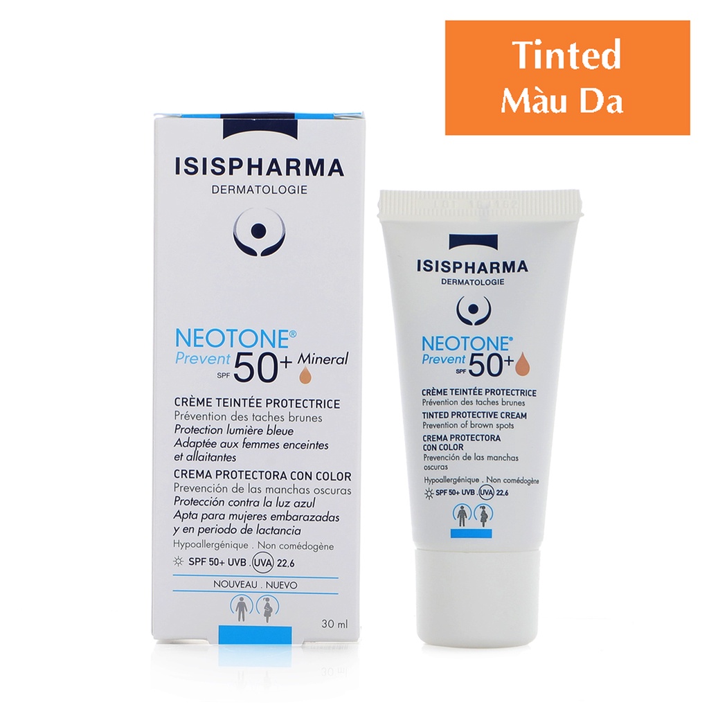 [CHÍNH HÃNG CÓ TEM] ISIS PHARMA Neotone Prevent SPF50+ 30mL - Kem che khuyết điểm, kết hợp chống nắng