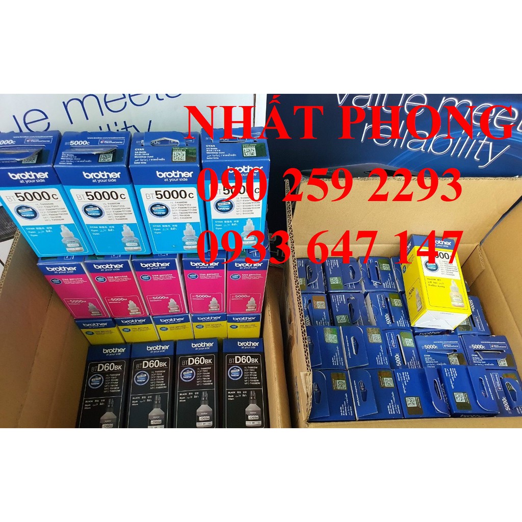 Mực in Brother BT6000 - BTD60BK / BT5000 C ,Y , M - Brother DCP T300 ,T310 ,T500W ,T510W ,T700W ,T800W,..