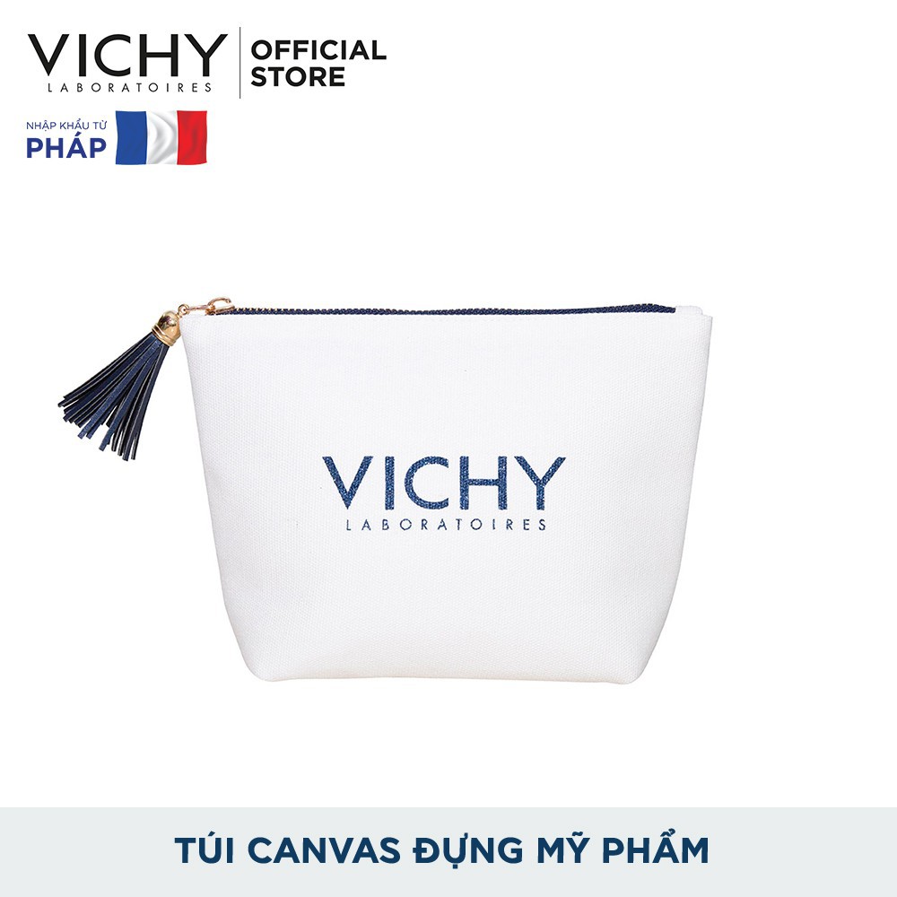 Quà Tặng Vichy- Túi Đựng Mỹ Phẩm Canvas Vichy