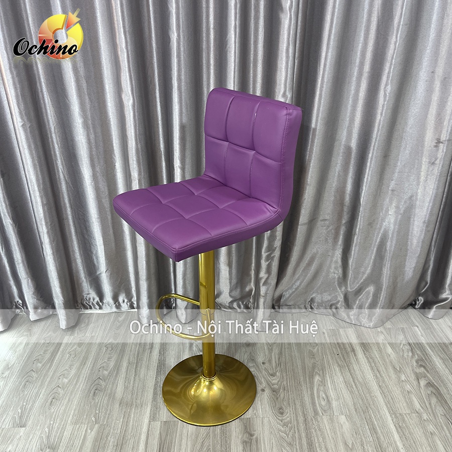 Ghế Chụp Hình, Ghế Makeup Chân Vàng K1 Sơn Tĩnh Điện Nhập Khẩu Bọc Da Sang Chảnh mẫu vịn tay inox ( Ảnh Thật Shop Chụp)