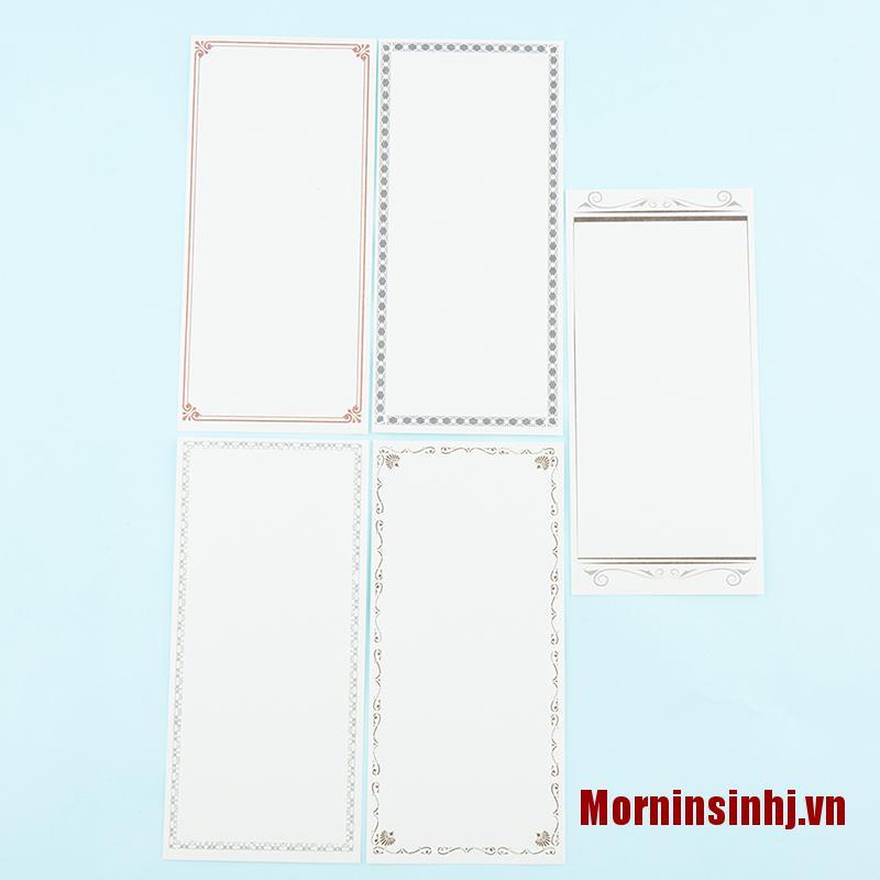 ✨Morninsinhj Classic Vintage Border Note Series Memo Pad Diary Stationary Flakes Scrapbook