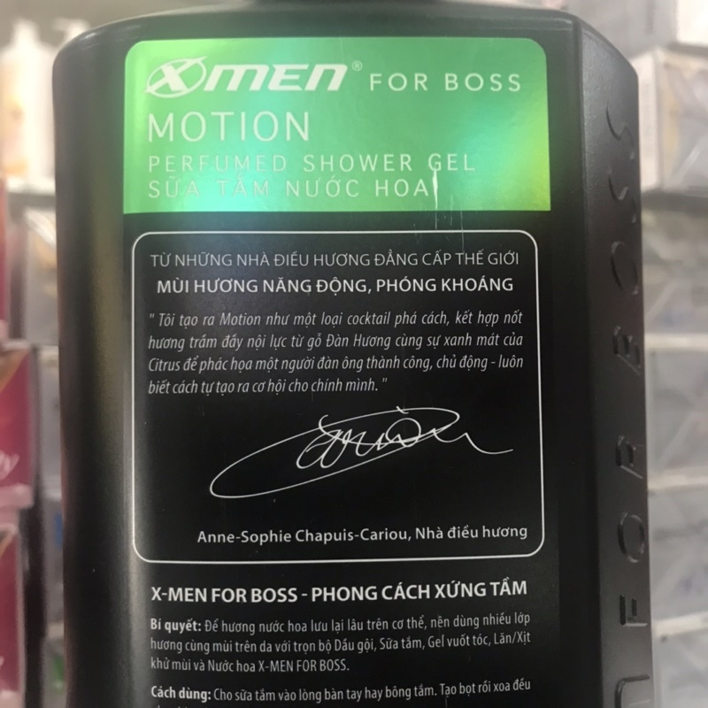 Sữa tắm nước hoa X-Men For Boss Motion 650g