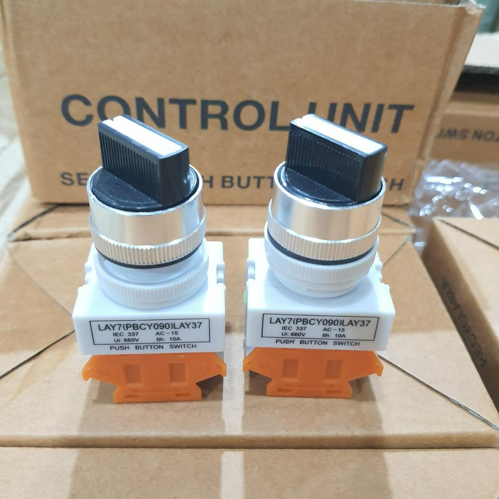 Công tắc 3 vị trí LAY37 LOẠI 1 NHÔM Aluminum chất lượng cao phi 22mm