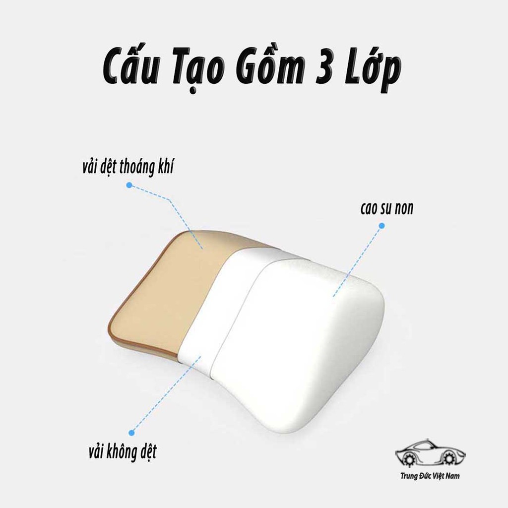 Gối Tựa Đầu Ô Tô Bằng Cao Su Non - Nhận Ngay Túi Thơm Treo Xe Khi Mua 2 Gối