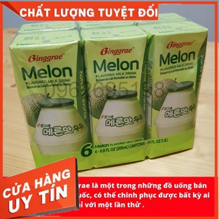 Sữa dưa lưới binggrae hàn quốc lốc 6 hộp 200ml