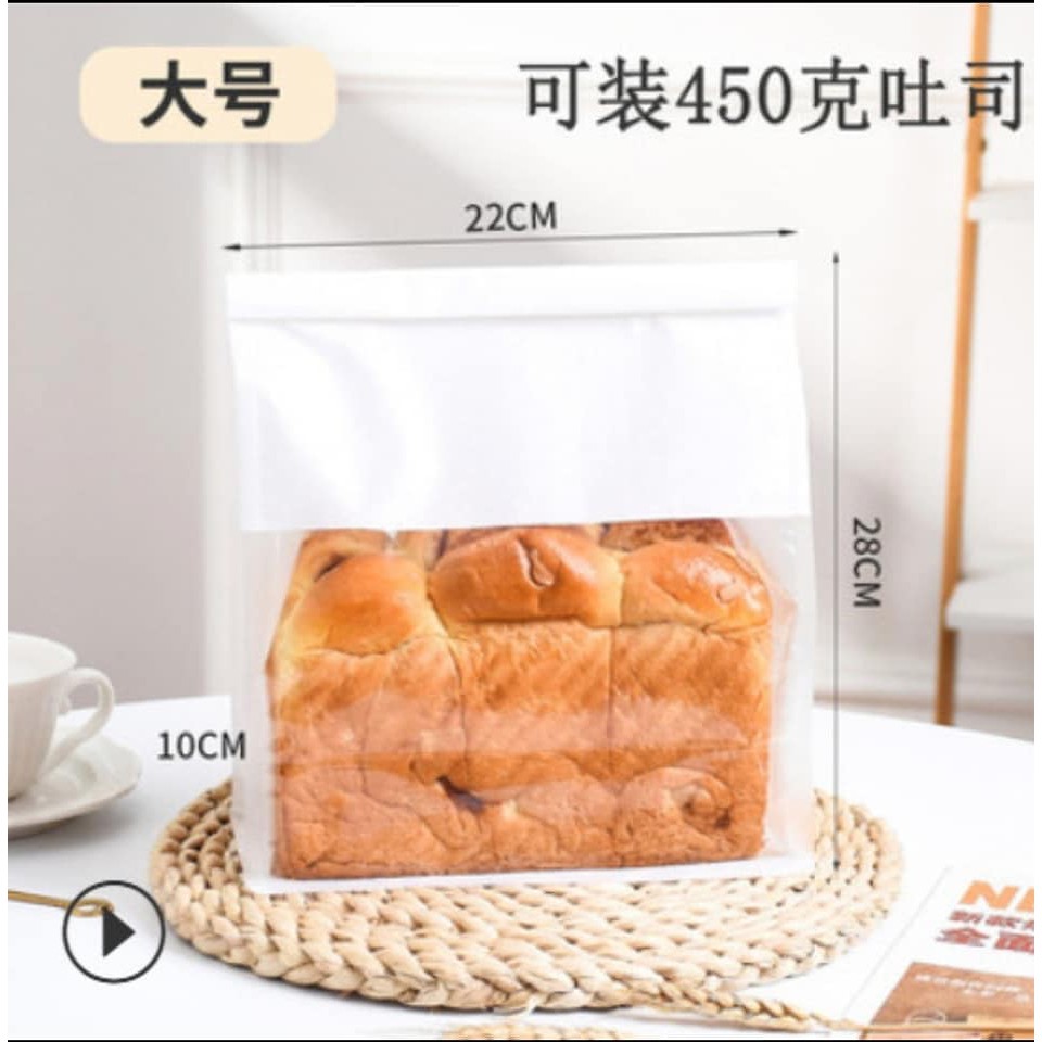 Túi zip cuộn thép đựng bánh mì sandwich,túi đựng bánh kẹo - 28x22x10CM  - 10 CÁI