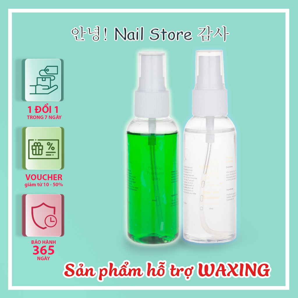 Dung dịch dưỡng và prewax trước sau triệt lông bằng waxing hiệu quả