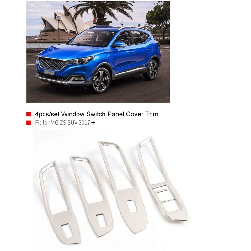 Khung Viền Công Tắc Cửa Sổ Xe Hơi Bằng Inox Trang Trí Cho MG ZS 2017-2021