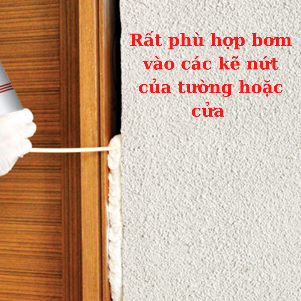 Keo bọt nở Apolo Foam siêu dính trét khe hở Có vòi đi kèm Giảm Tiếng Ồn