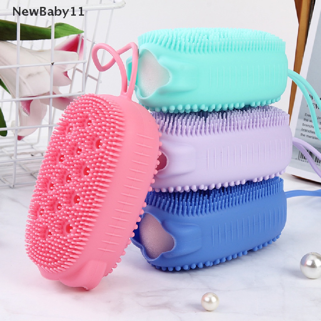 Bàn Chải Tắm Massage Tẩy Tế Bào Chết Toàn Thân Bằng Silicon