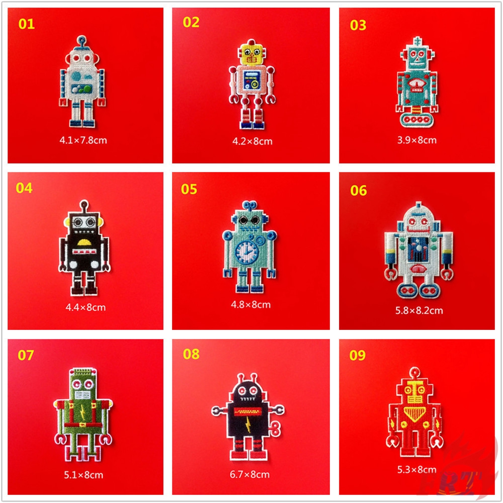 Miếng dán may quần áo hình robot
