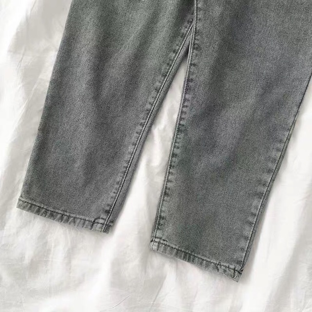 [KÈM ẢNH THẬT ] yếm quần bò dài túi lệch màu tro độc lạ ulzzang hàn quốc | BigBuy360 - bigbuy360.vn