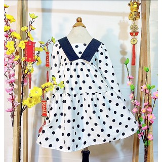 Váy babydoll dáng xoè cho bé gái - Váy chấm bi cho bé gái giá siêu rẻ