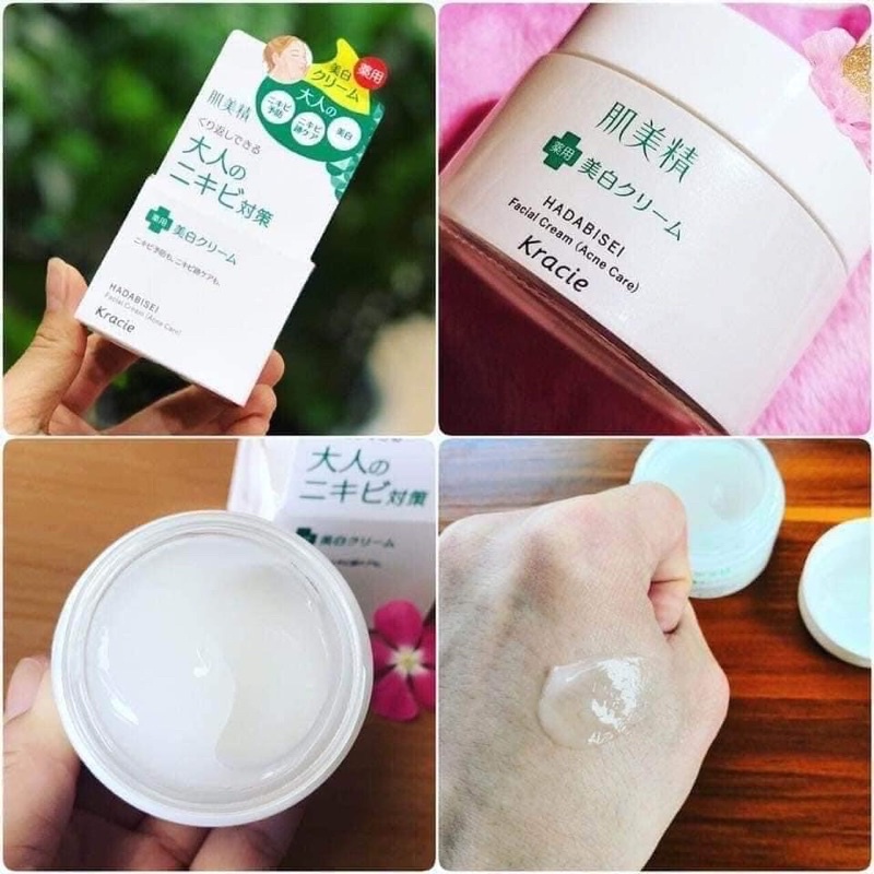 Kem dưỡng ngăn ngừa mụn và dưỡng trắng Kracie Hadabisei Acne