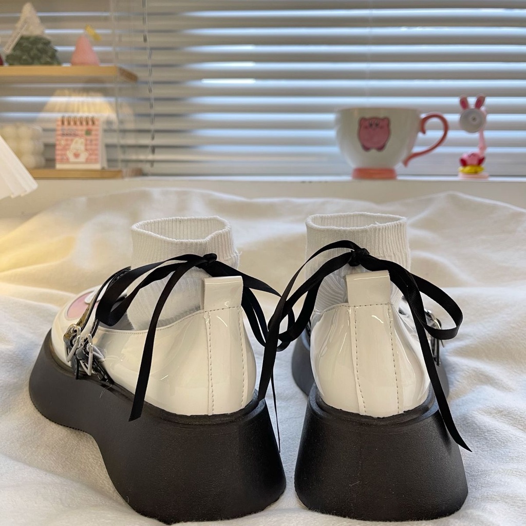 Nectarine Yoto Giày Da Đế Dày Thiết Kế Xinh Xắn Cho Nữ