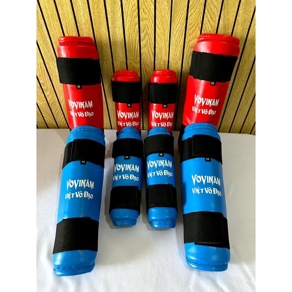 Bảo hộ tay chân VOVINAM cao cấp có 2 màu xanh đỏ bán t heo bộ 4 món có giao hỏa tốc