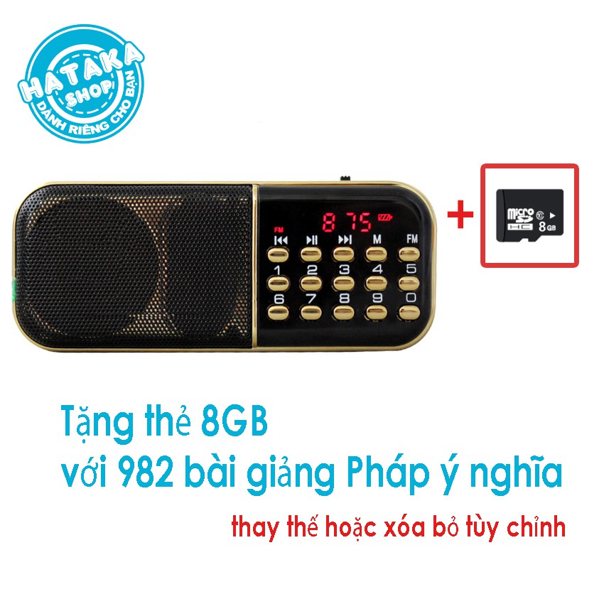 Máy nghe giảng Pháp, kinh phật, loa nghe tụng kinh dành cho người cao tuổi tặng thẻ nhớ 8GB có sẵn các bài giảng Pháp