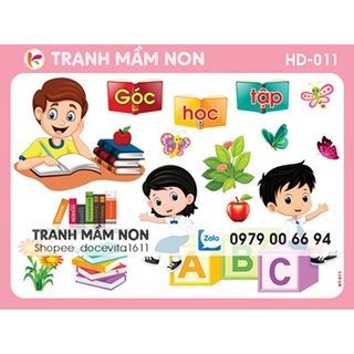 Decal mầm non - góc học tập ht-011