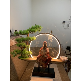 Bộ Tượng Phật Bà Quan Âm 🎁FREESHIP🎁 Bộ Tượng Phật Bà Quan Thế Âm Bồ Tát có vòng tròn đèn Led