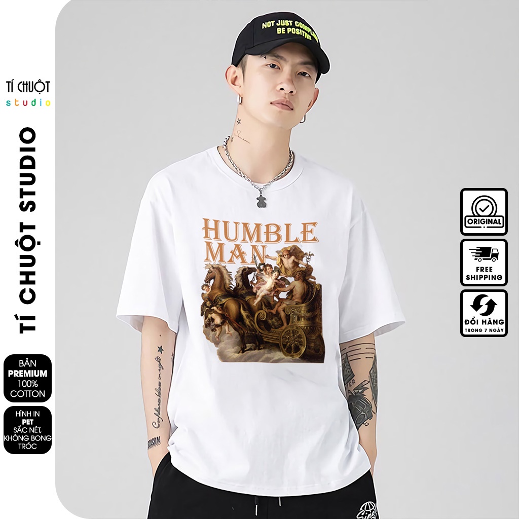 Áo thun Mikenco Humble Man nam nữ in hình 5D, áo phông unisex mikenco tay lỡ - Tí Chuột Studio