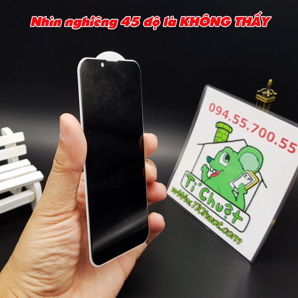 Kính CL Chống Nhìn Trộm iPhone 13 Mini 5.4" Cường Lực FULL Màn Viền Cứng