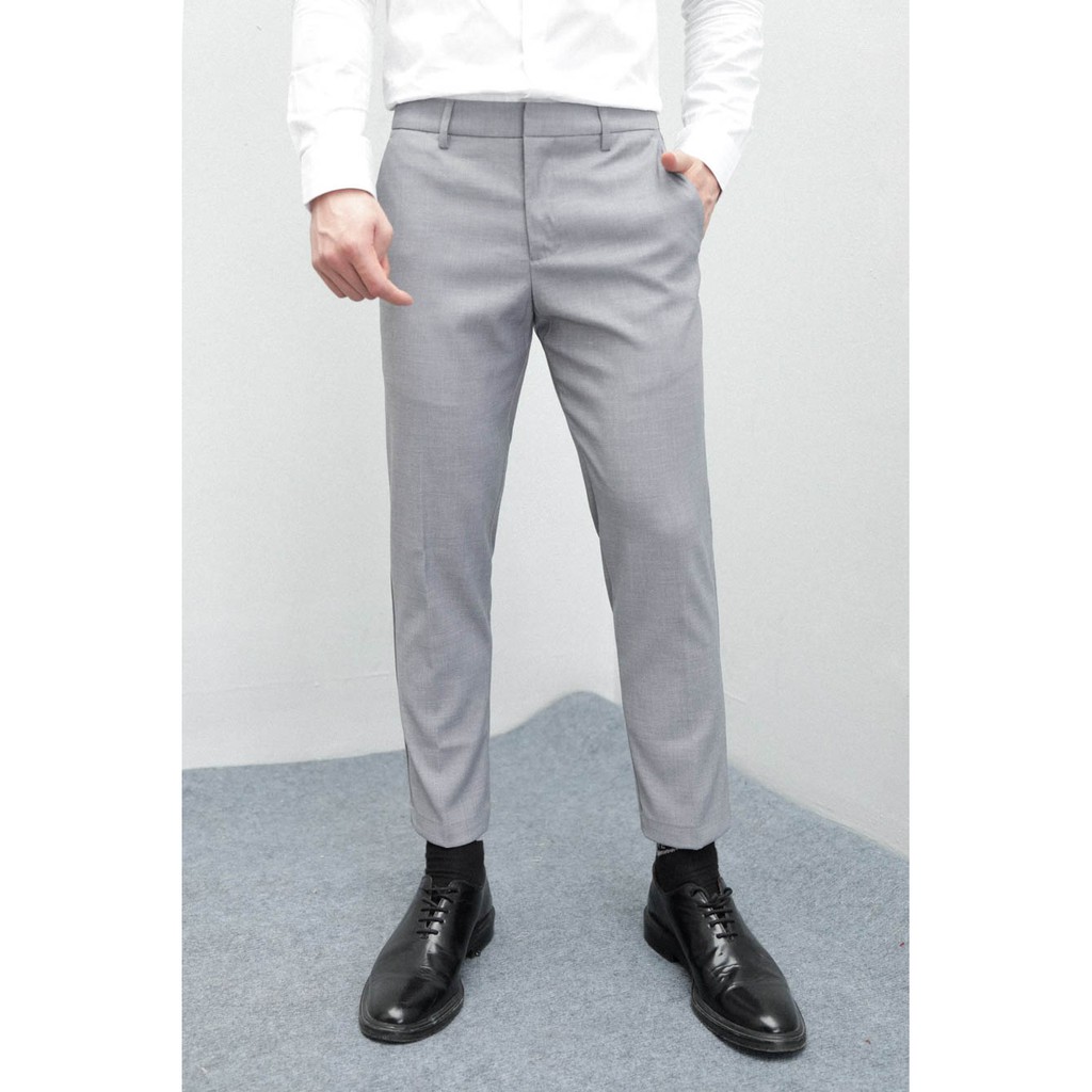 Quần tây nam ống suôn nhẹ màu xám phong cách công sở lịch lãm thương hiệu A/G