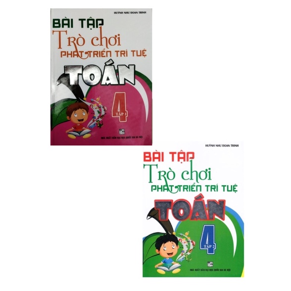 Sách - (Combo 2 tập) Bài Tập Trò Chơi Phát Triển Trí Tuệ Toán 4