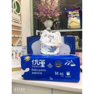 Bỉm Youli Nội Địa trung Quốc Xanh Cao Cấp dán/quần S112/M92/L84/XL80