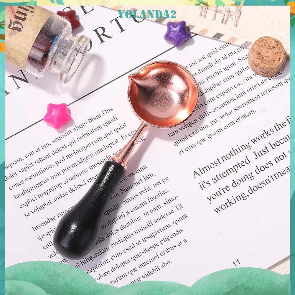 Muỗng Đun Sáp Tay Cầm Gỗ Tiện Dụng