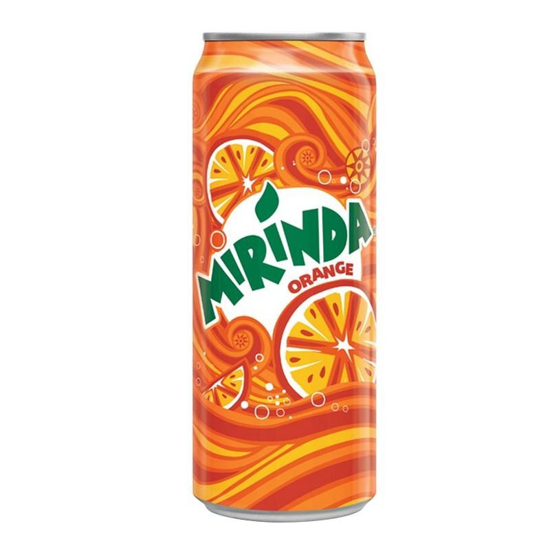 Thùng 24 Lon Nước Ngọt Có Gas Mirinda Hương Vị Cam Soft Drink Lon 330ml Date Luôn Mới