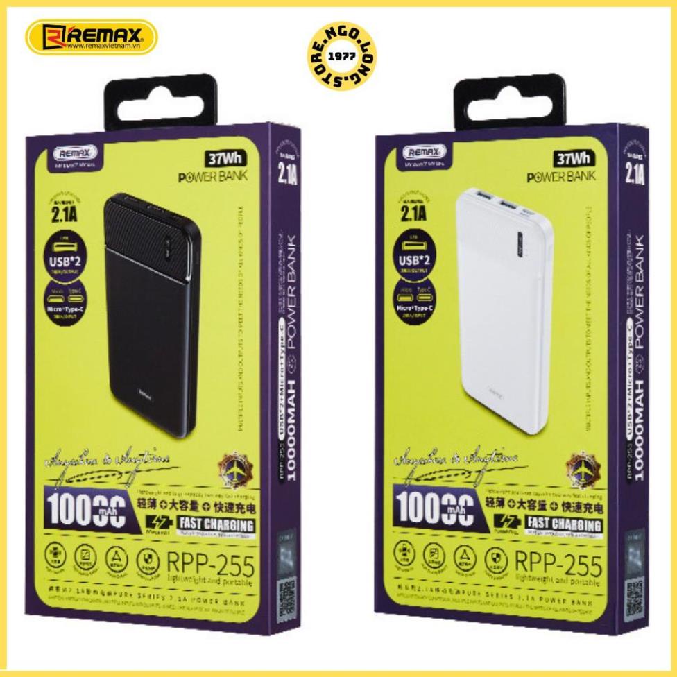 [Xả Kho]  Pin sạc dự phòng 37WH 2.1A 10.000mah chính hãng RM Rpp - 255