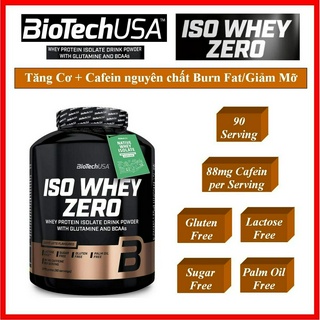 BioTech Iso Whey Zero 5Lbs (2,3kg) – Bổ sung Protein, phục hồi Cơ, Tăng  Cơ + Cafein nguyên chất hỗ trợ giảm mỡ