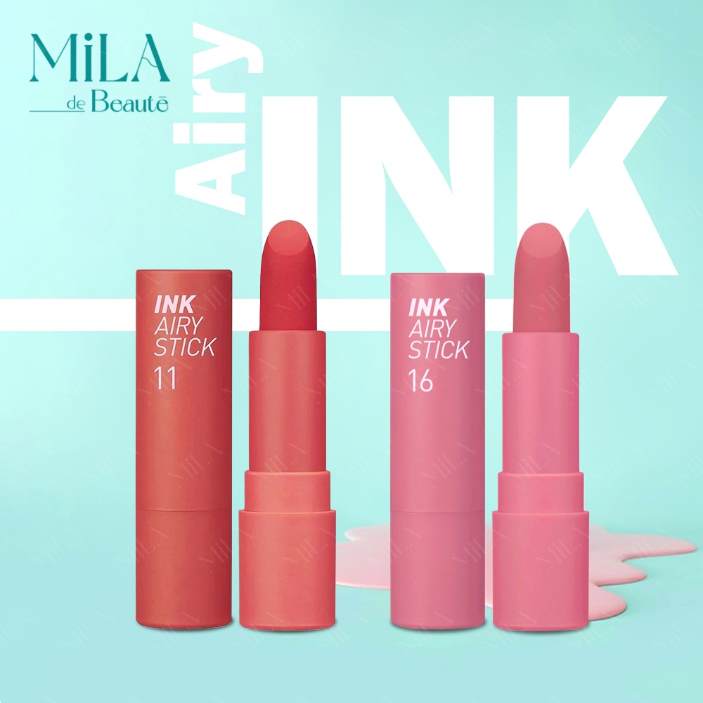 Bộ sưu tập son thỏi hiệu ứng nhung mịn PERIPERA Ink Airy Stick