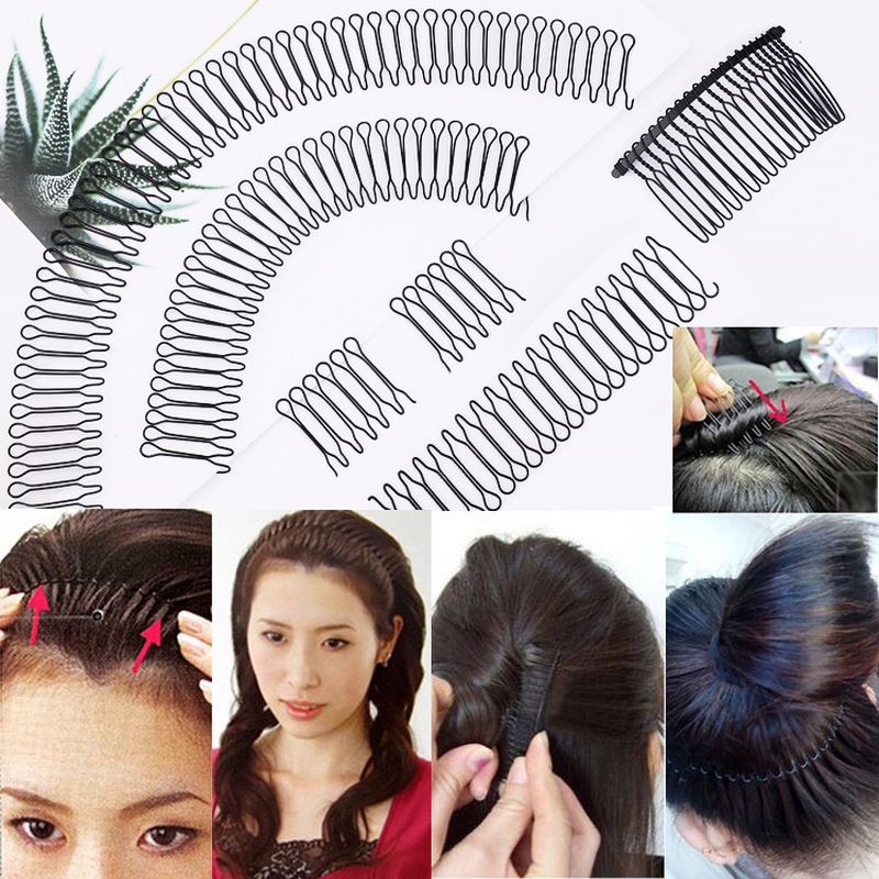 Kẹp tóc lược cài dạng tròn vô hình thanh lịch cho nữ