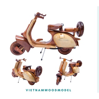 Mô hình xe Vespa, xe Vespa mô hình handmade 100% từ gỗ tự nhiên – mohinhdogo